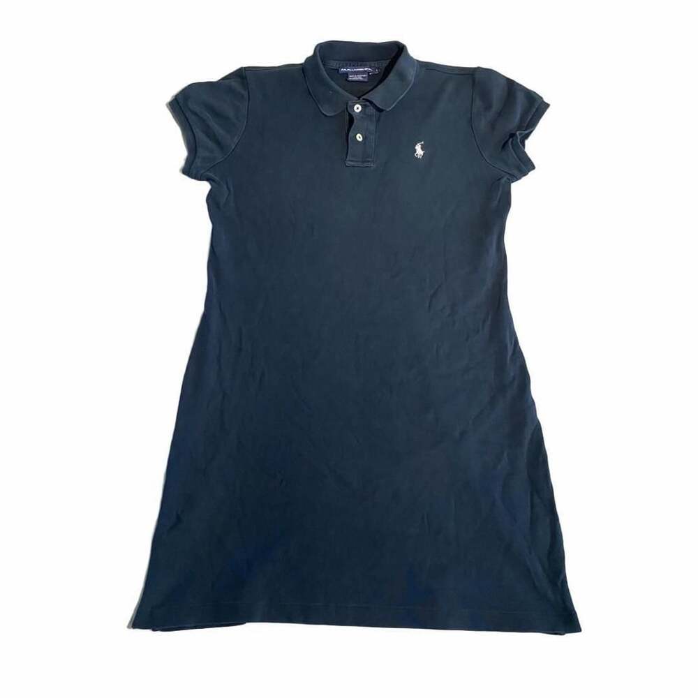 Ralph Lauren Sport Polo Dress Size M Navy Blue Short Sleeve Cotton